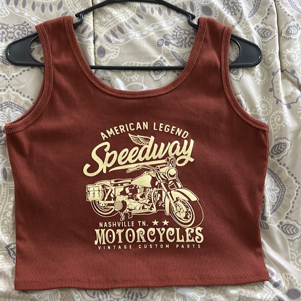 Burnt orange tank crop top